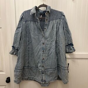 Free people denim tunic top